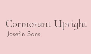 google font online cormorant upright dan josefin sans