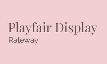 google font flutters playfair display dan raleway
