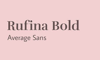 google font online rufina bold dan average sans